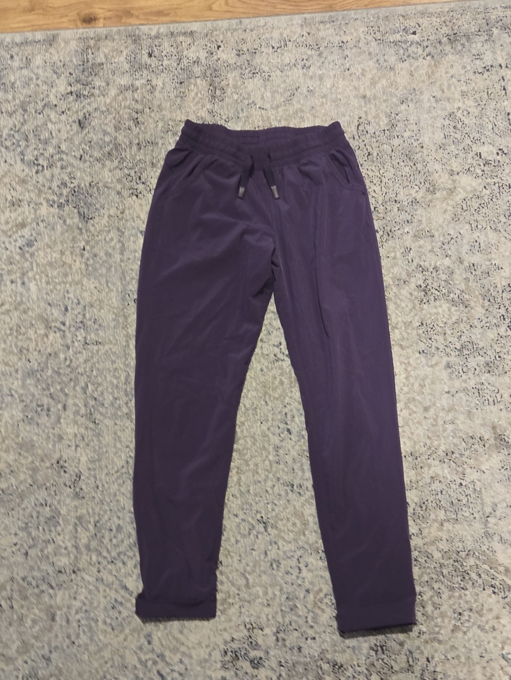 Purple Drawstring Jogger Pants